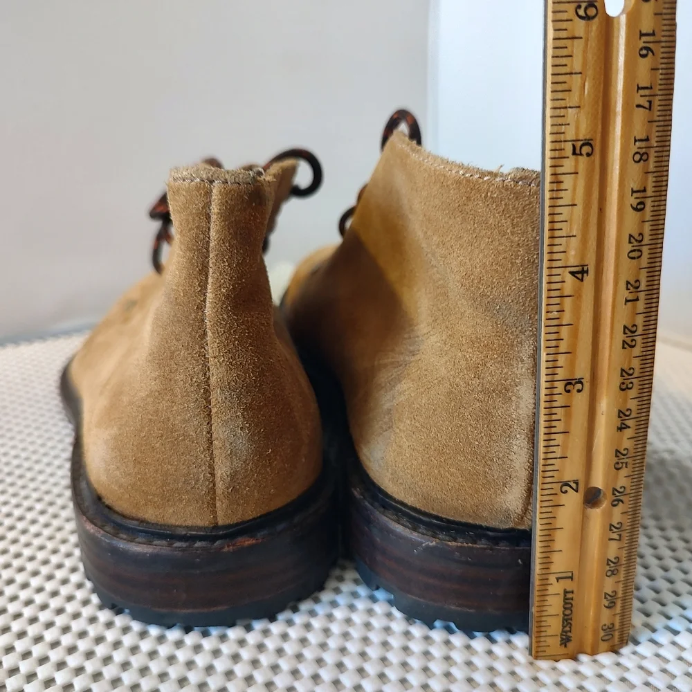 FOSSIL Men's Size 8 Tan Brown Suede Ankle Boots Shoes